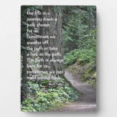 我々のプラークのために選ばれた道を人生の旅 フォトプラーク (正面)