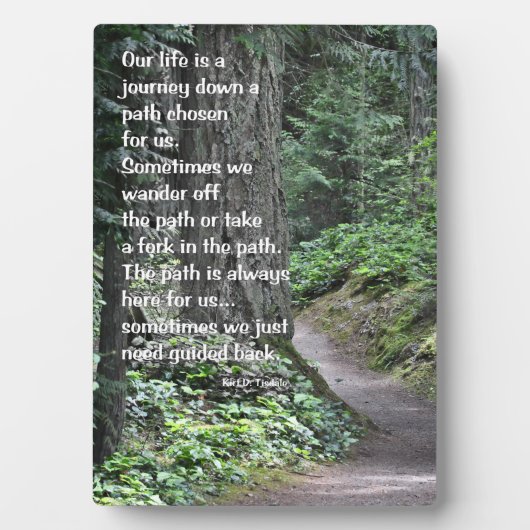 我々のプラークのために選ばれた道を人生の旅 フォトプラーク (正面)