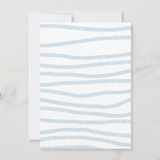 我々のベビークジラ海の下の最初の誕生日 招待状 (裏面)