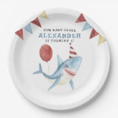 我々のベビーシャーク海の下の最初の誕生日 ペーパープレート (正面)