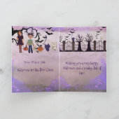 我々のホーム幽霊のよく出るモンスターファミリーハロウィーン カード (内部)