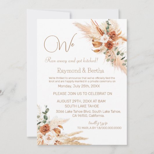 我々のボヘミアンの駆け落ち宣言 案内状 (正面)