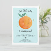 我々のリトルかわいこちゃんクレメンティンオレンジファースト誕生日 招待状 (スタンド正面)