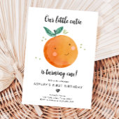 我々のリトルかわいこちゃんクレメンティンオレンジファースト誕生日 招待状