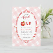 我々のリトルアップルファースト誕生日招待状 サンキューカード (スタンド正面)