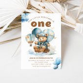 我々のリトルエクスプローラーベアーテーマパーティー招待状 招待状