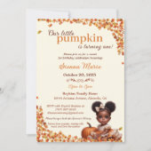 我々のリトルカボキンアフロプフベビーガール誕生日 招待状 (正面)