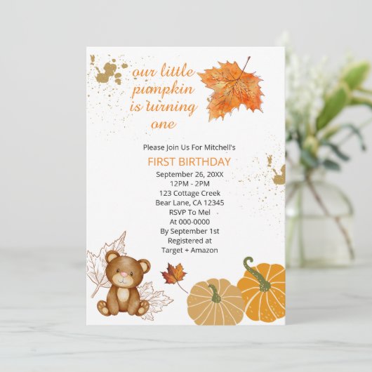 我々のリトルカボチャは1枚の秋葉の写真を回している 招待状 (スタンド正面)