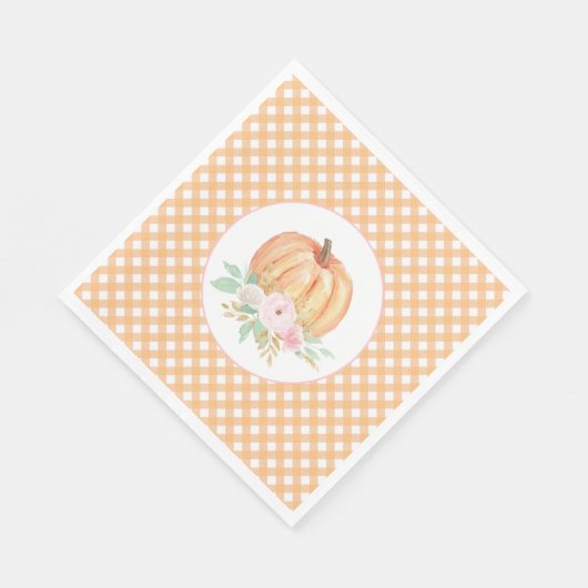 我々のリトルカボチャフローラの最初の誕生日 スタンダードランチョンナプキン (角)