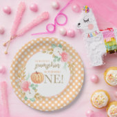 我々のリトルカボチャフローラの最初の誕生日 ペーパープレート (パーティー)