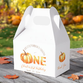 我々のリトルカボチャ秋最初の誕生日水色 フェイバーボックス