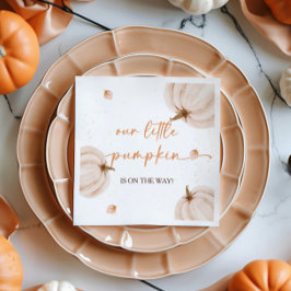我々のリトルカボチャ秋秋の赤ちゃんシャワー スタンダードカクテルナプキン