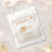 我々のリトルカボチャ秋秋第1の誕生日 フェイバーバッグ (クリップ留めされた状態)