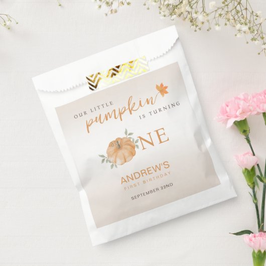 我々のリトルカボチャ秋秋第1の誕生日 フェイバーバッグ (封をした状態)