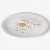 我々のリトルカボチャ秋秋第1の誕生日 ペーパープレート (アングル)