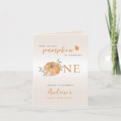 我々のリトルカボチャ秋秋第1の誕生日 招待状 (正面)