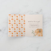 我々のリトルカボチャ秋秋第1の誕生日 招待状 (内部)