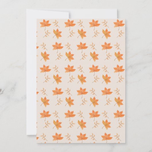 我々のリトルカボチャ秋秋第1の誕生日 招待状 (裏面)