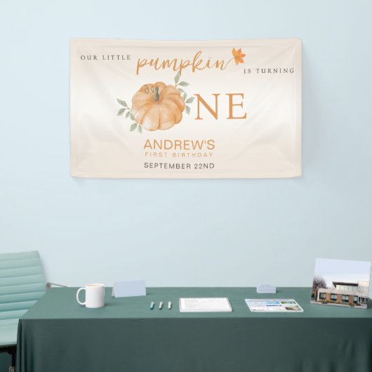 我々のリトルカボチャ秋秋第1の誕生日 横断幕 (トレードショー)
