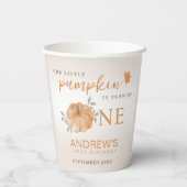 我々のリトルカボチャ秋秋第1の誕生日 紙コップ (裏面)