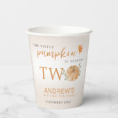 我々のリトルカボチャ秋秋第2の2番目の誕生日 紙コップ (裏面)