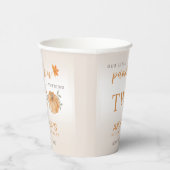 我々のリトルカボチャ秋秋第2の2番目の誕生日 紙コップ (右)