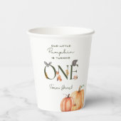 我々のリトルカボチャ秋第1誕生日紙カップ 紙コップ (裏面)