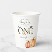 我々のリトルカボチャ秋第1誕生日紙カップ 紙コップ (正面)
