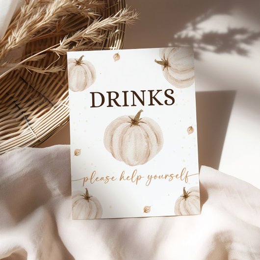 我々のリトルカボチャ誕生日ドリンクバーの看板 ポスター