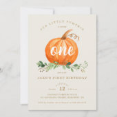 我々のリトルカンプキンファースト誕生日 招待状 (正面)