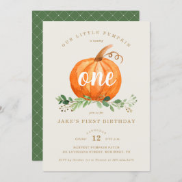 我々のリトルカンプキンファースト誕生日 招待状