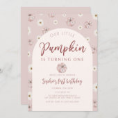 我々のリトルカンプキンファースト誕生日 招待状 (正面/裏面)