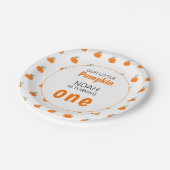 我々のリトルカンプキンファースト誕生日 男女兼用 ペーパープレート (アングル)