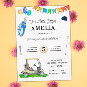 我々のリトルゴルファーのピンクカートキッズゴルフ誕生日 招待状