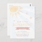 我々のリトルサンシャインウォーターカラーバタフライ誕生日 ポストカード (正面/裏面)