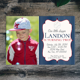 我々のリトルスラッガーベースボールパーティの招待状 招待状