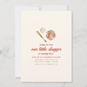 我々のリトルスラッガーベースボール誕生日招待状 招待状 (正面)