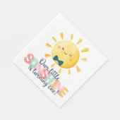 我々のリトルソンスインファースト誕生日招待状 スタンダードランチョンナプキン (角)