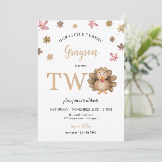 我々のリトルトルコ秋感謝祭2nd誕生日 招待状 (スタンド正面)