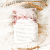 我々のリトルバタフライピンクガールズ誕生日トリビア ノートカード