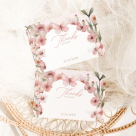 我々のリトルバタフライピンクガールズ誕生日 サンキューカード