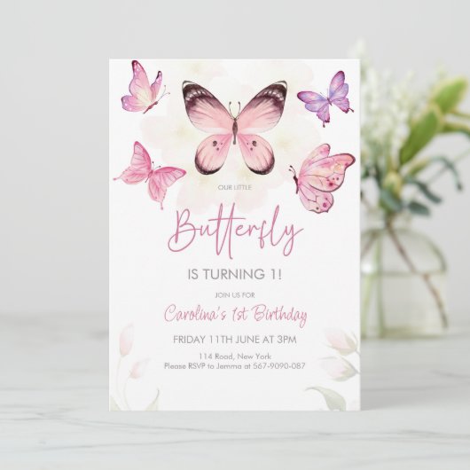 我々のリトルバタフライ誕生日 招待状 (スタンド正面)