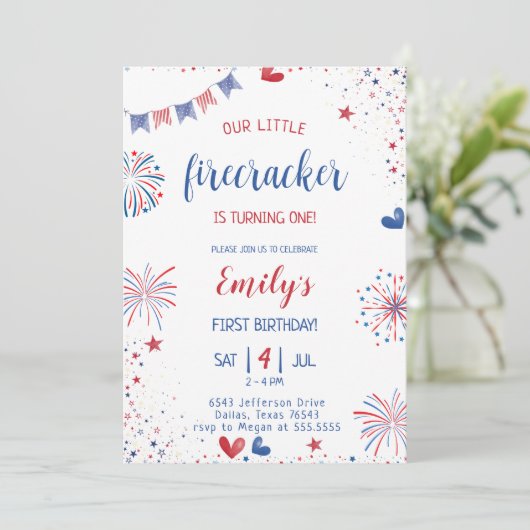 我々のリトルファイクラッカー誕生日 招待状 (スタンド正面)