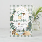 我々のリトルベアはワイルドワン誕生日招待状 招待状 (スタンド正面)