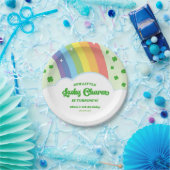 我々のリトルラッキーチャームレインボーバースデーパーティー ペーパープレート (パーティー)