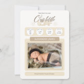 我々のリトルローフベビー発表 案内状 (正面)