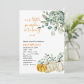 我々のリトル・カボチャは緑の写真を一つ回している 招待状 (スタンド正面)