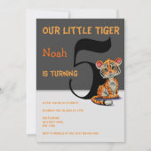 我々のリトル·タイガーが5歳の誕生日パーティーを開く 招待状 (正面)