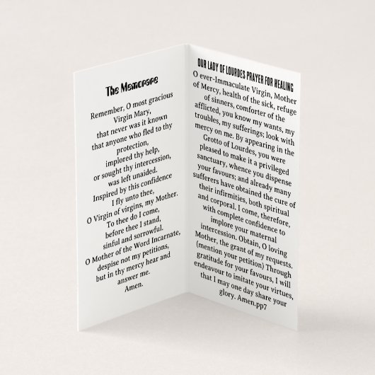 我々のルルド祈カード (内部)