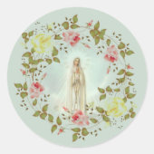 我々のレディーオブファティマバラ春フローラリース ラウンドシール (正面)